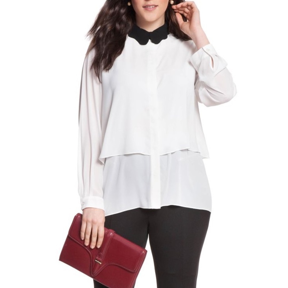 Scalloped Collar Blouse